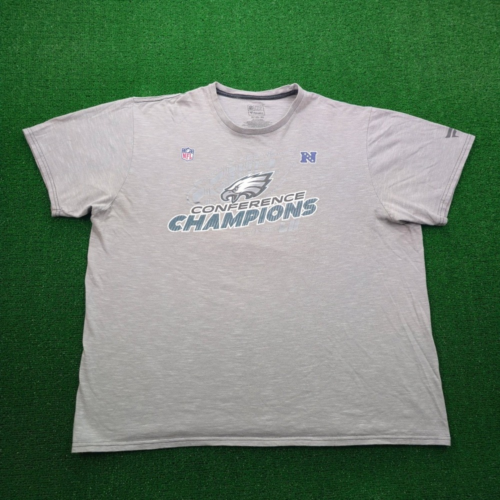 Philadelphia Eagles Conference Champions Tshirt Mens 2XL Gray NFL Pro Line